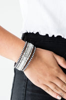 Rock Star Rocker - Silver Paparazzi Urban Bracelet