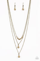 High Heels and Hustle - Brass Paparazzi Necklace
