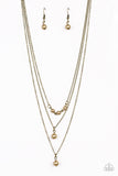 High Heels and Hustle - Brass Paparazzi Necklace