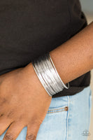 Wire Warrior - Silver Paparazzi Cuff Bracelet