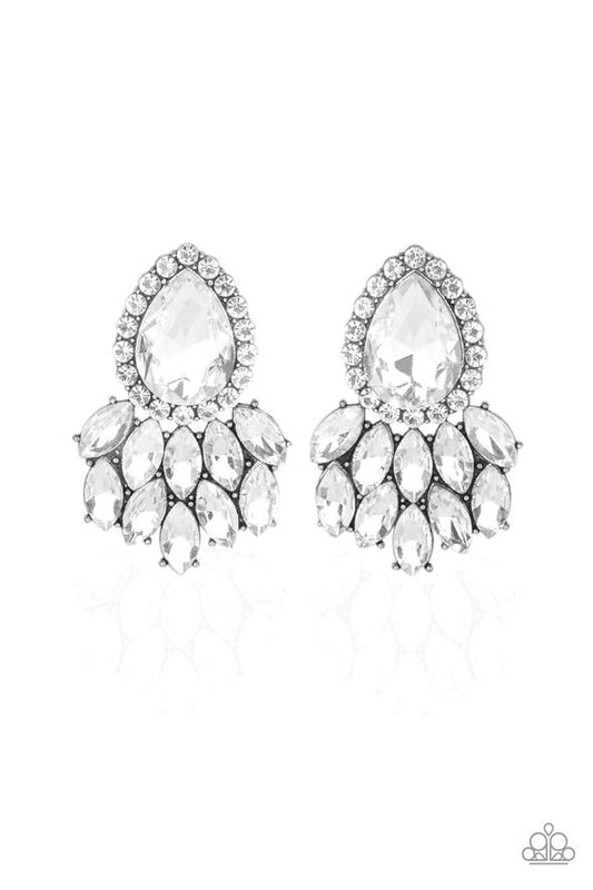 A Breathe of Fresh HEIR White Paparazzi Earrings