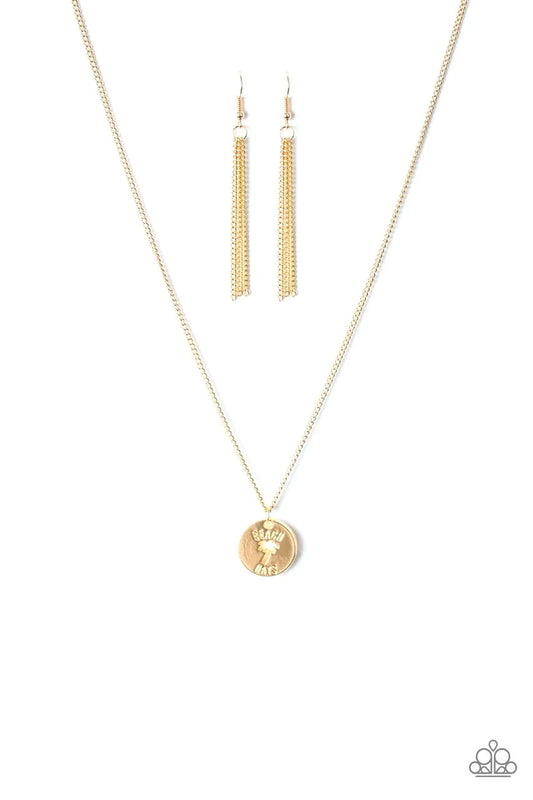 Palm Tree Paradise - Gold Paparazzi Necklace