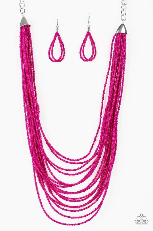 Peacefully Pacific Pink Paparazzi Necklace