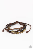 Forest Front Runner - Brown Paparazzi Corded Bracelet