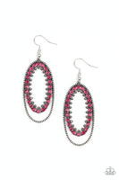Marry Into Money - Pink Paparazzi Earrings