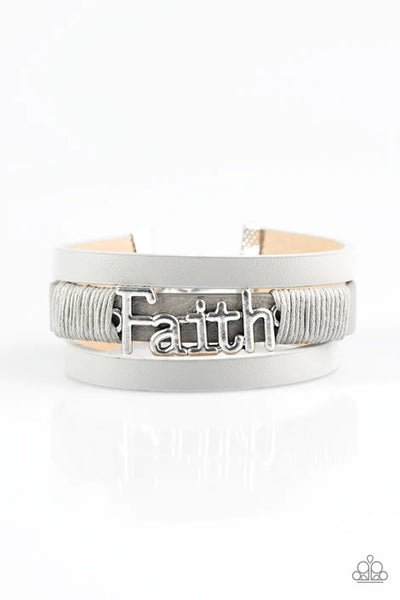 An Act of Faith Silver Paparazzi Urban Bracelet