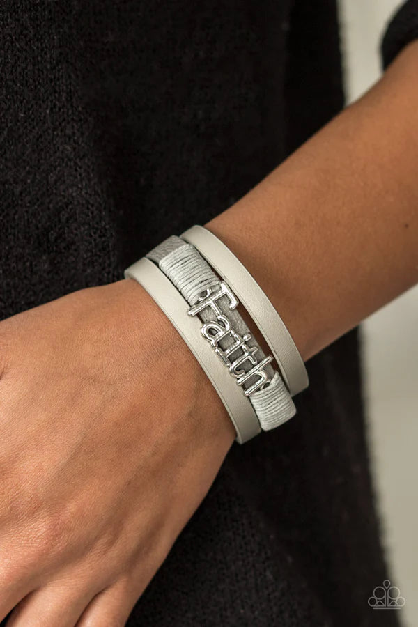 An Act of Faith Silver Paparazzi Urban Bracelet