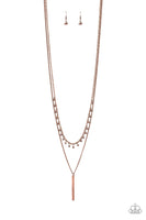 Keep Your Eye On The Pendulum - Copper Paparazzi Necklace