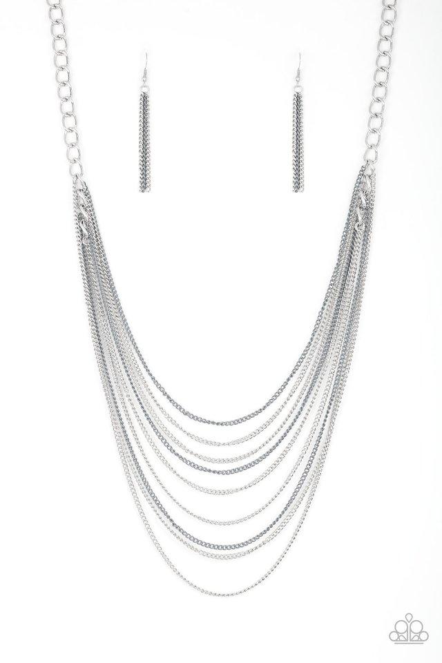 Rebel Rainbow - Silver Paparazzi Necklace