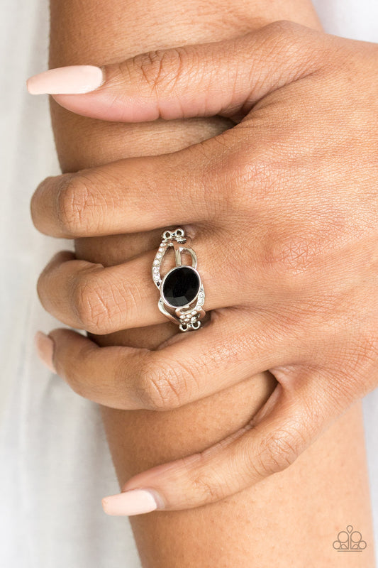 Couldnt Care FLAWLESS - Black Paparazzi Ring