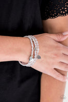 Really Romantic - Silver Paparazzi Bracelet