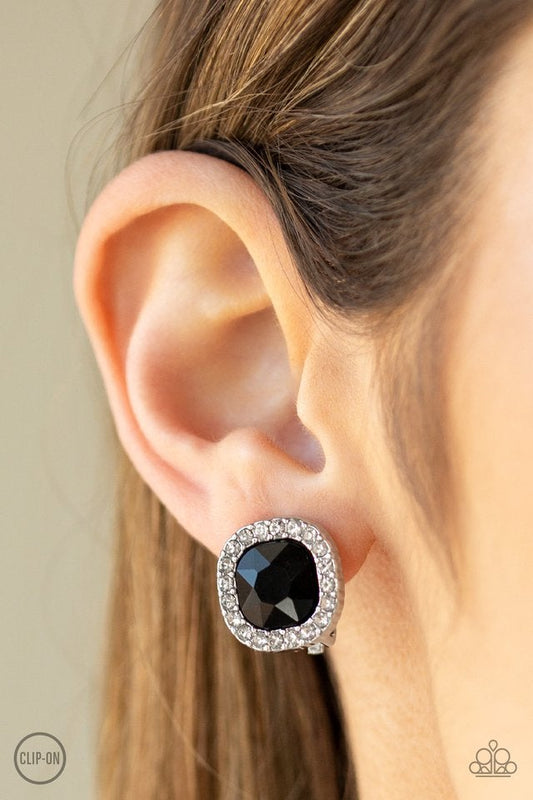 Bling Tastic Black Paparazzi Clip-On Earrings