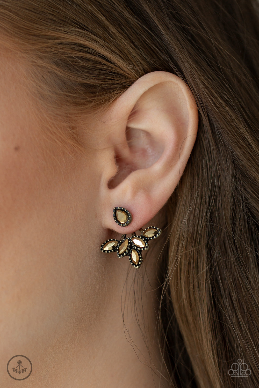 A Force To BEAM Reckoned With - Brass Paparazzi Double-Sided Earrings