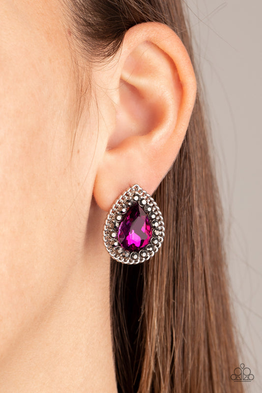 Debutante Debut - Pink Paparazzi Earrings
