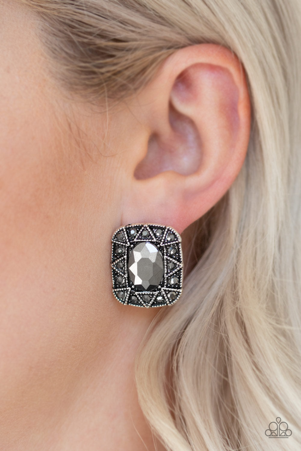 Young Money - Silver Paparazzi Earrings