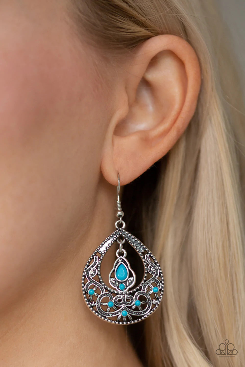 All Girl Glow Blue Paparazzi Earrings