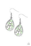 Fabulously Wealthy - Green Paparazzi Earrings