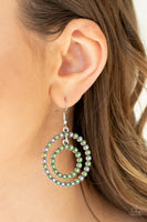 Vibrant Venture - Green Paparazzi Earrings