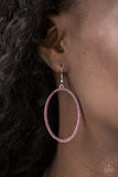 Dazzle On Demand - Pink Paparazzi Earrings