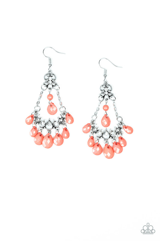 Malibu Sunset - Orange Paparazzi Earrings