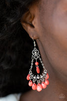 Malibu Sunset - Orange Paparazzi Earrings