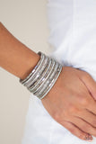 A Wait-and-SEQUIN Attitude - Silver Paparazzi Bracelet