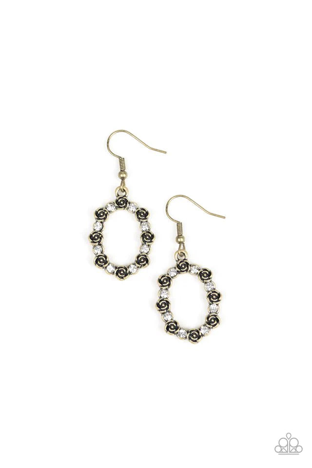 Rosy Royal Brass Paparazzi Earring