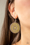 PINWHEEL and Deal - Yellow Paparazzi Earrings