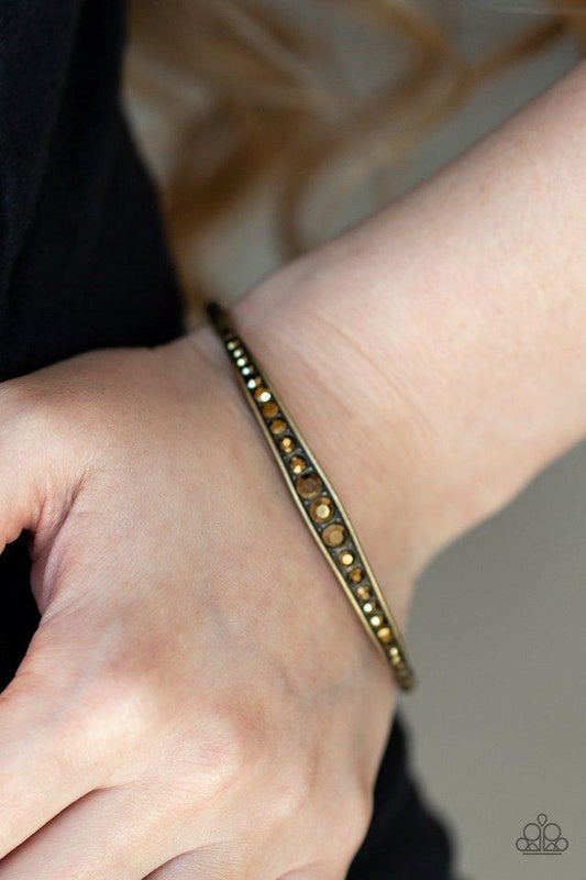 Just Sparkle and Wave Brass Paparazzi Bracelet