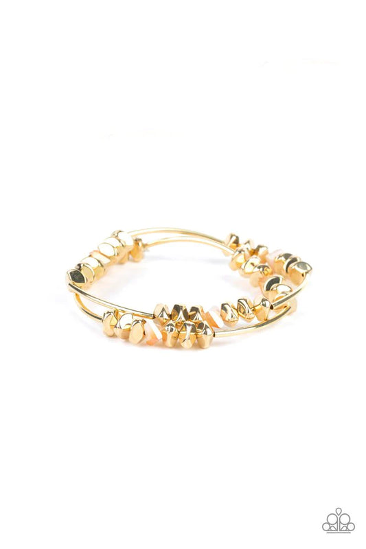 Get The Glow On The Road Gold Paparazzi Bracelet