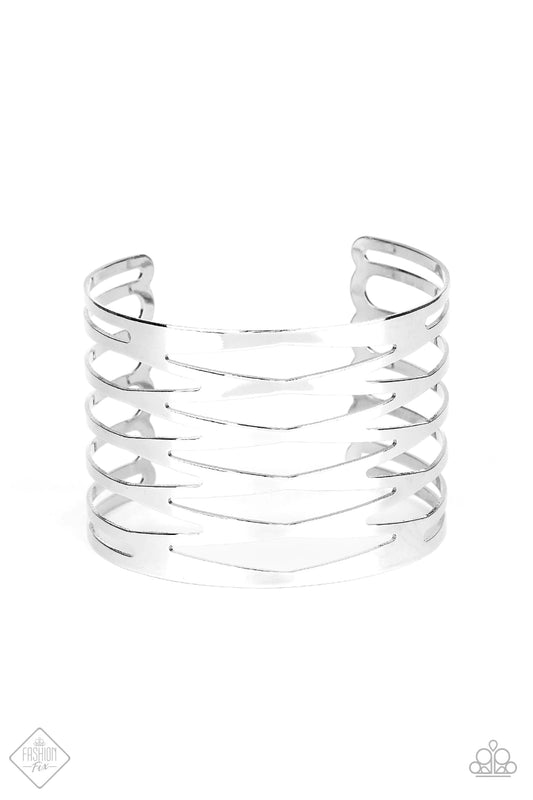 Keep Them On Edge - Silver Paparazzi Bracelet
