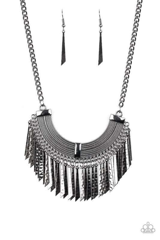 Impressively Incan Black Paparazzi Necklace