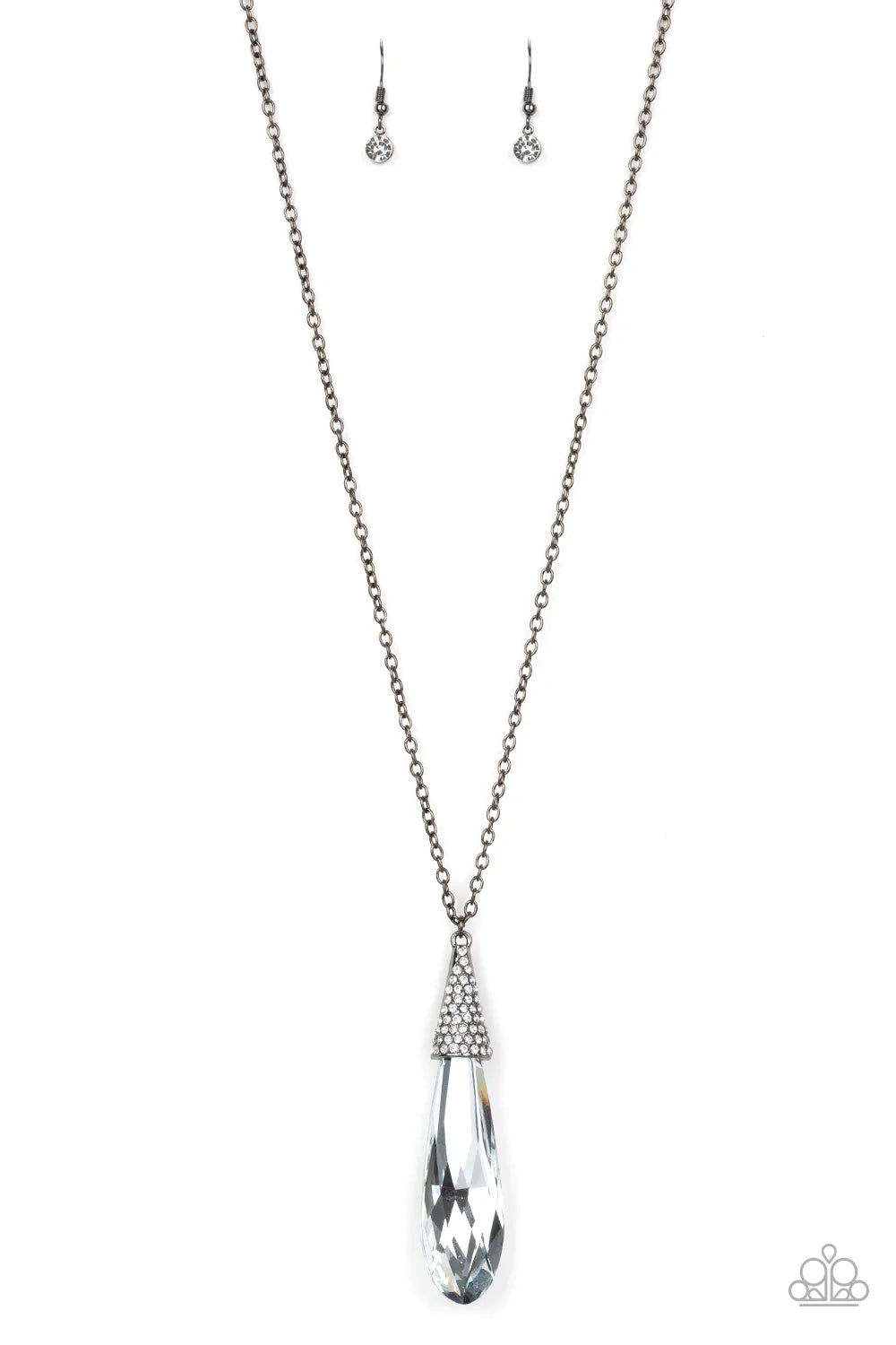 Jaw-Droppingly Jealous Black Paparazzi Necklace(Gunmetal)