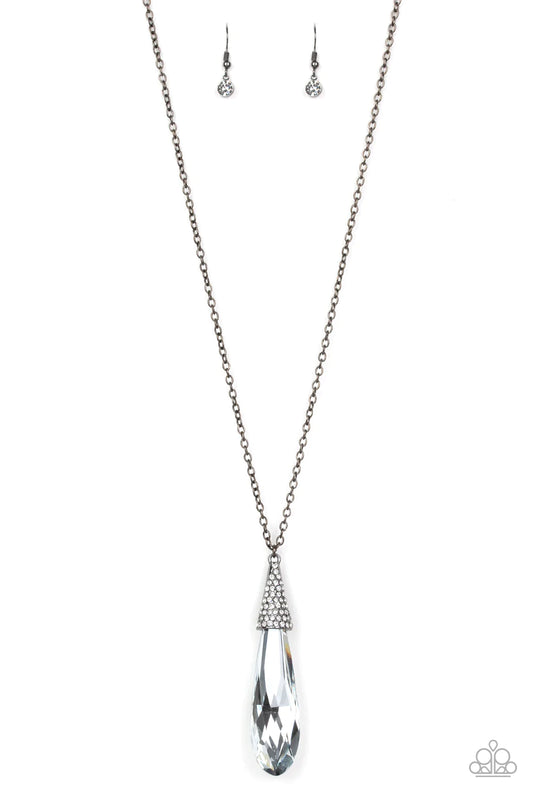 Jaw-Droppingly Jealous Black Paparazzi Necklace(Gunmetal)