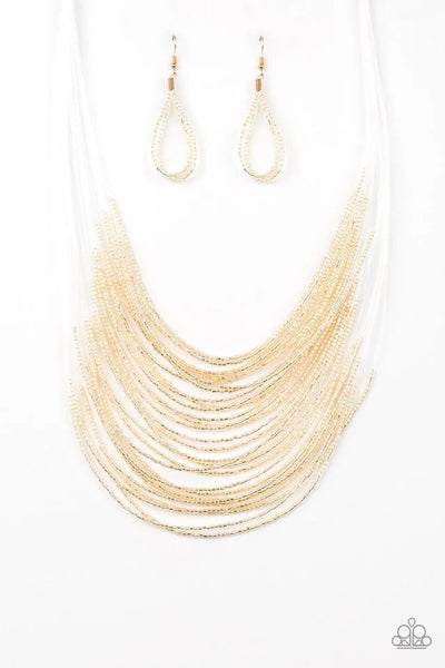 Catwalk Queen Gold Paparazzi Necklace