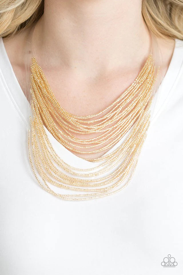 Catwalk Queen Gold Paparazzi Necklace