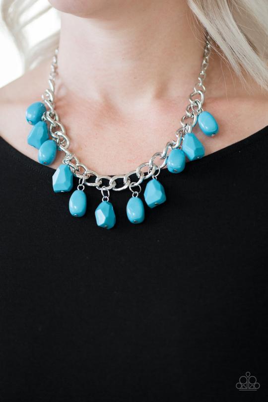 Take The COLOR Wheel! Blue Paparazzi Necklace