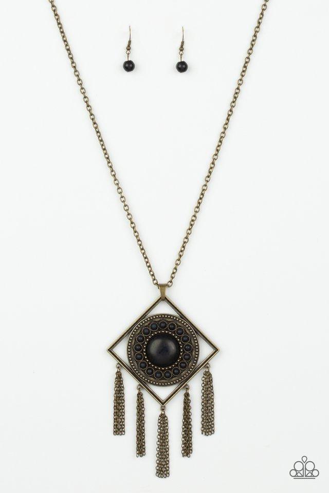 Sandstone Solstice Brass Paparazzi Necklace