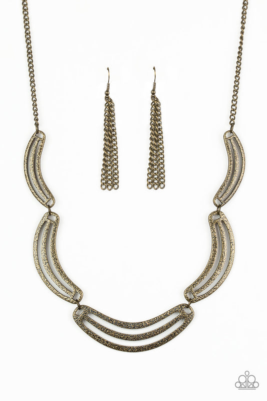 Palm Springs Pharaoh - Brass Paparazzi Necklace