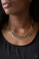 Palm Springs Pharaoh - Brass Paparazzi Necklace