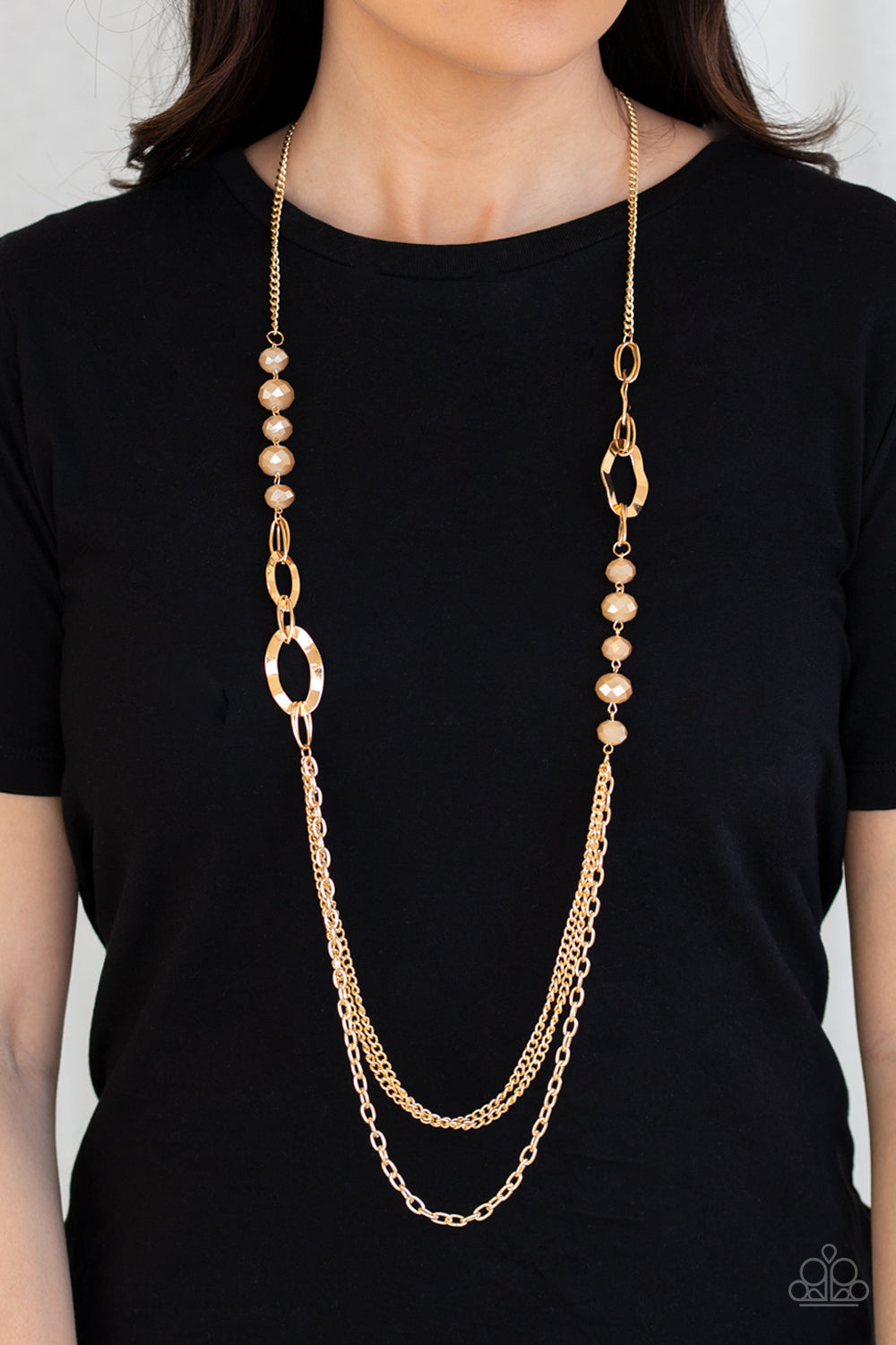 Modern Girl Glam - Gold Paparazzi Necklace