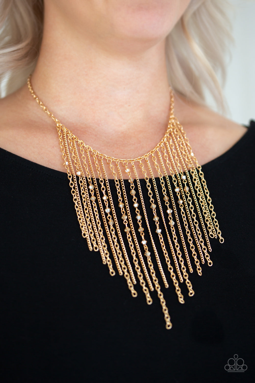 First Class Fringe - Gold Paparazzi Necklace