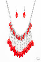 Venturous Vibes - Red Paparazzi Necklace
