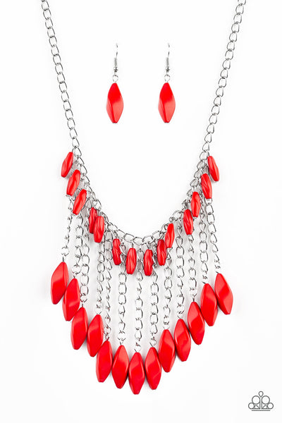 Venturous Vibes - Red Paparazzi Necklace