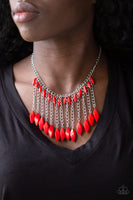 Venturous Vibes - Red Paparazzi Necklace