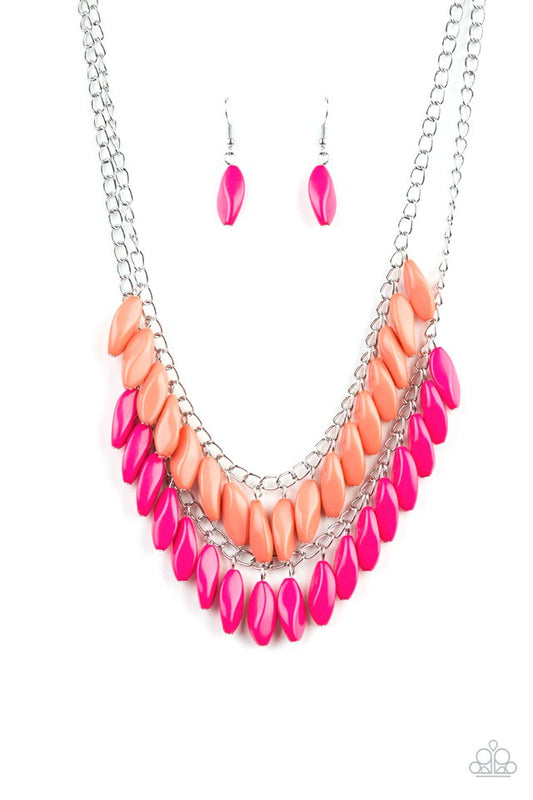 Beaded Boardwalk - Pink Paparazzi Necklace