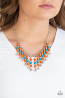 Your SUNDAES Best - Orange Paparazzi Necklace