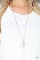 Crystal Cascade - Pink Paparazzi Necklace