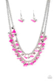 Pebble Pioneer - Pink Paparazzi Necklace