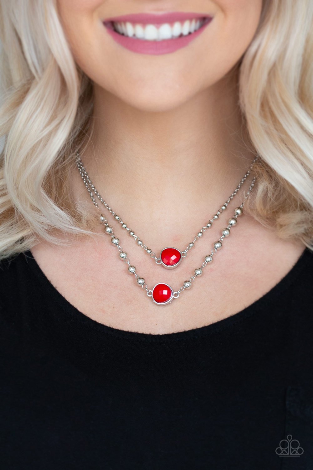 Colorfully Charming Red Paparazzi Necklace